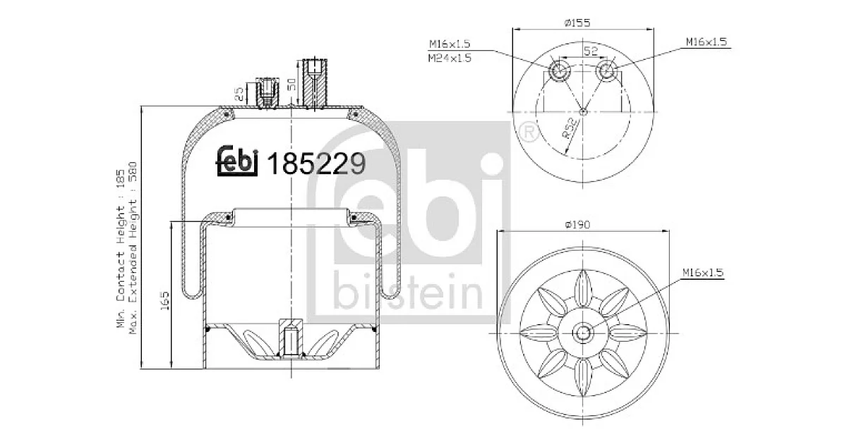 185229 - FEBI BILSTEIN - Кожух пневматической рессоры