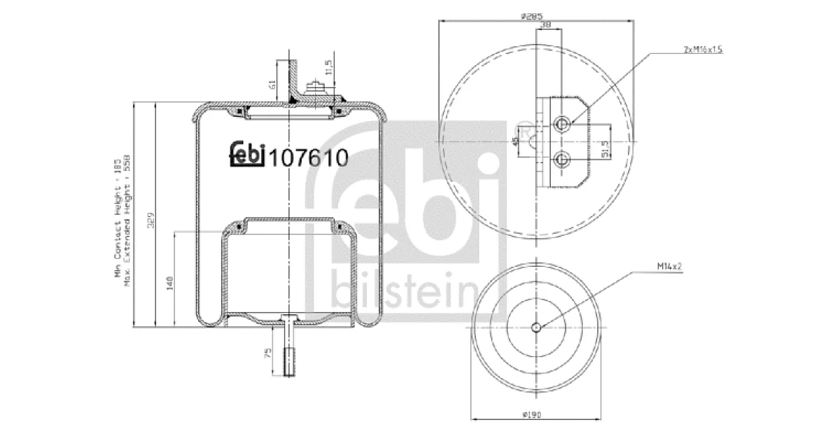 107610 - FEBI BILSTEIN - Кожух пневматической рессоры