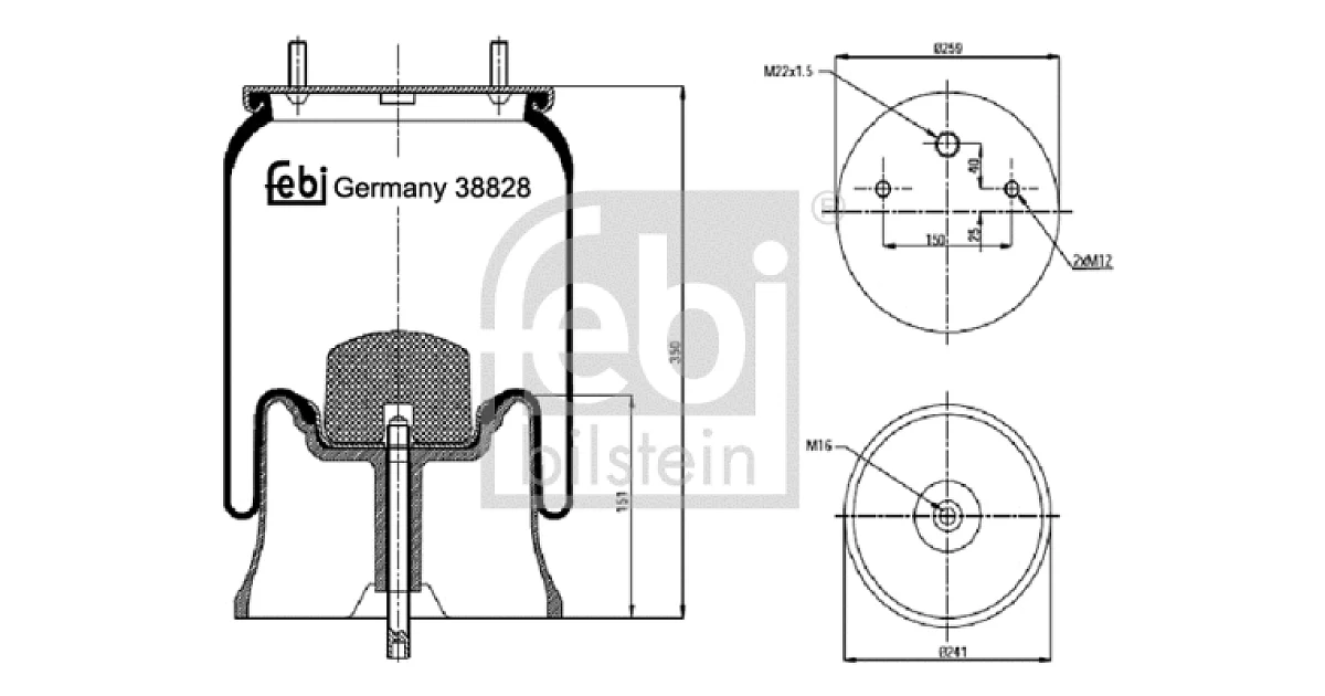 FEBI BILSTEIN 38828, Кожух пневматической рессоры