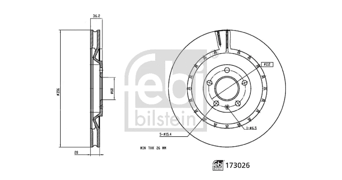 173026 - FEBI BILSTEIN - Тормозной диск