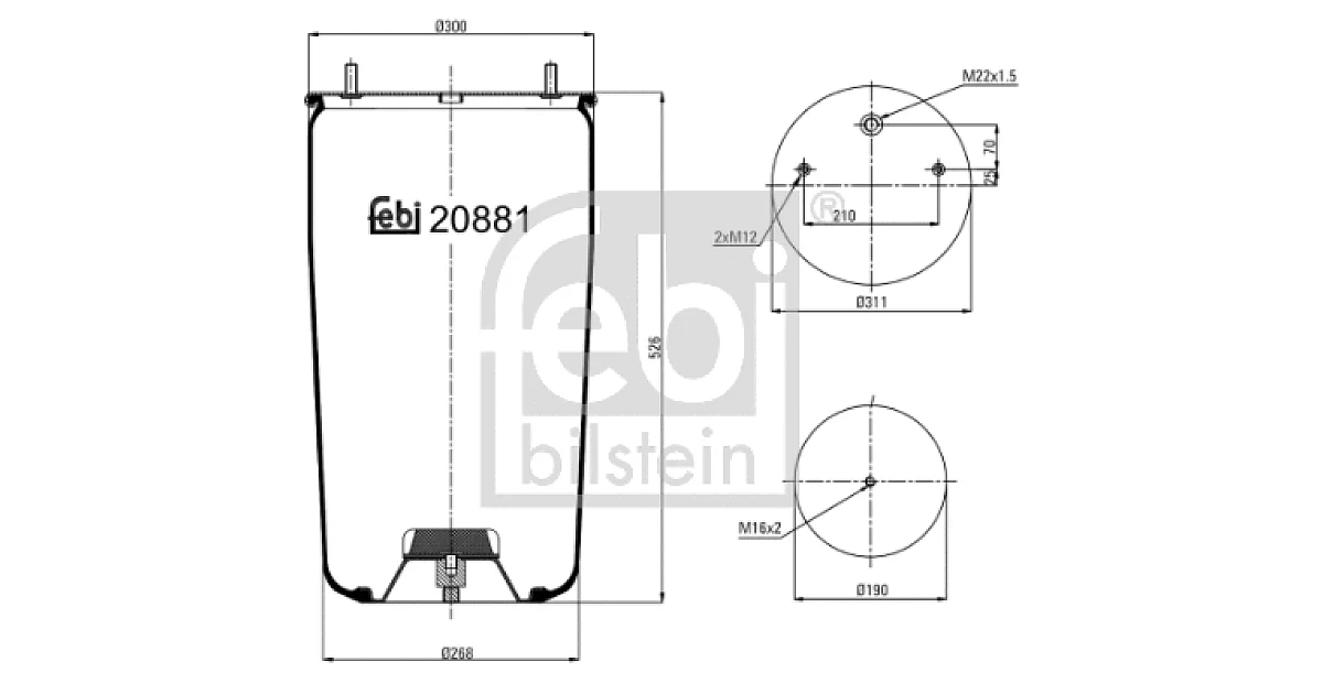 FEBI BILSTEIN - 20881 - Кожух пневматической рессоры