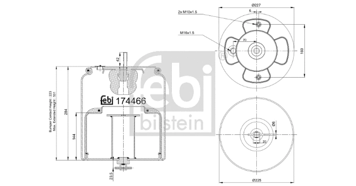 174466 - FEBI BILSTEIN - Кожух пневматической рессоры