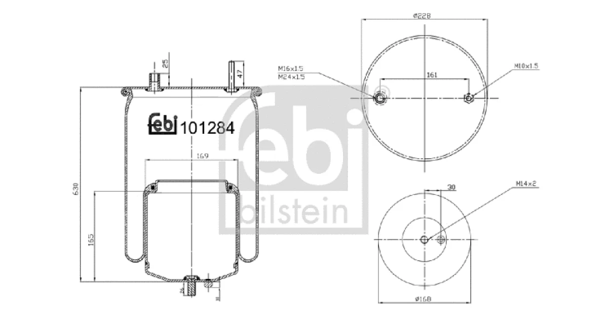 101284 - FEBI BILSTEIN - Кожух пневматической рессоры