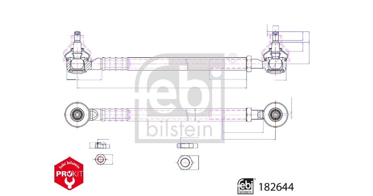 182644 - FEBI BILSTEIN - Поперечная рулевая тяга