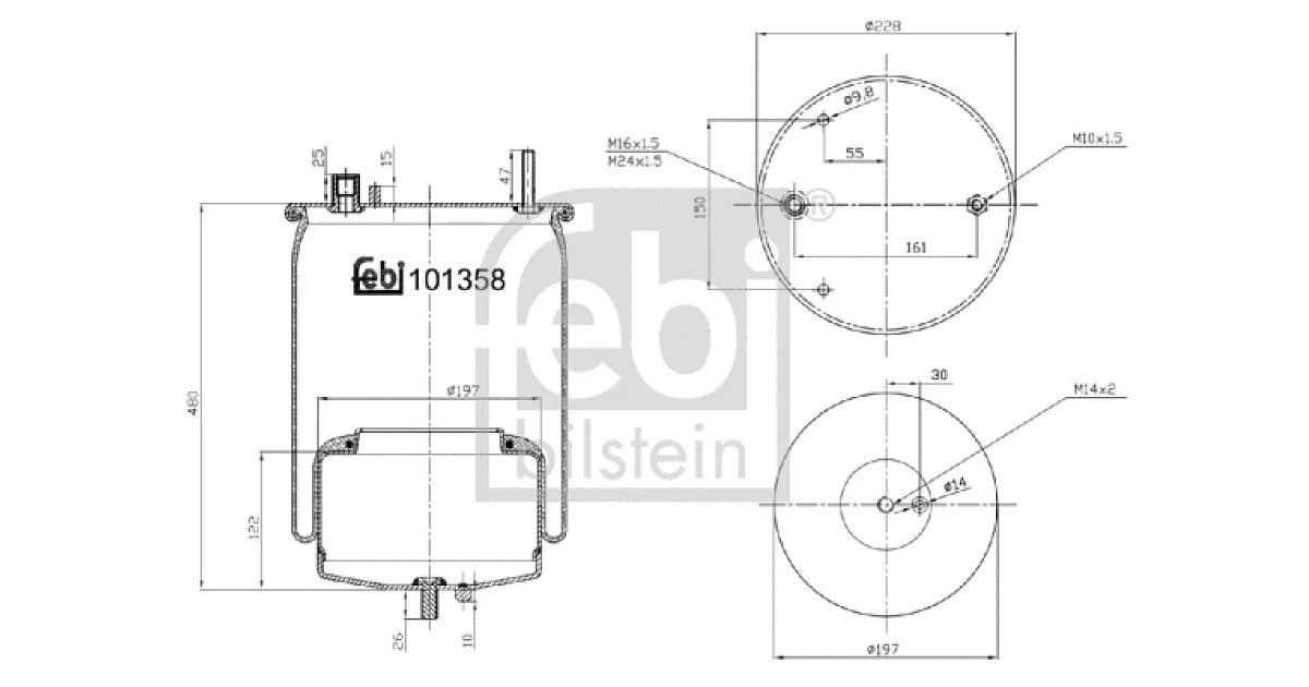 101358 - FEBI BILSTEIN - Кожух пневматической рессоры