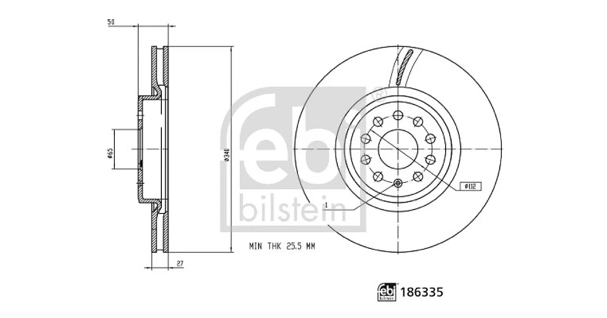 186335 - FEBI BILSTEIN - Тормозной диск