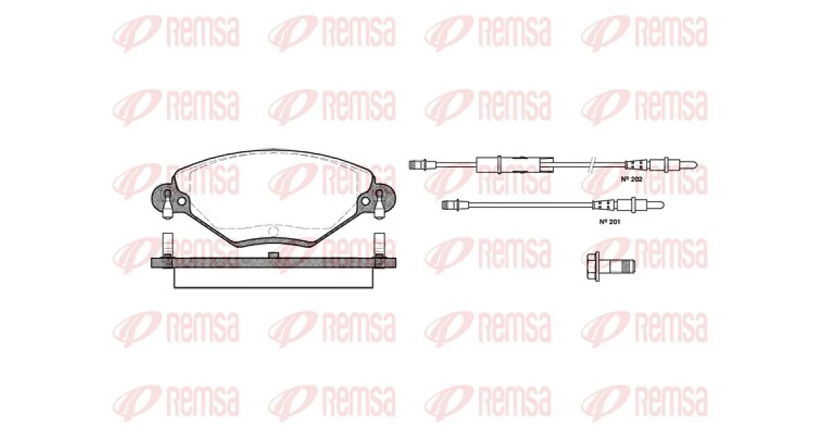 REMSA 0828.04 (082804), Комплект тормозных колодок, дисковый тормоз