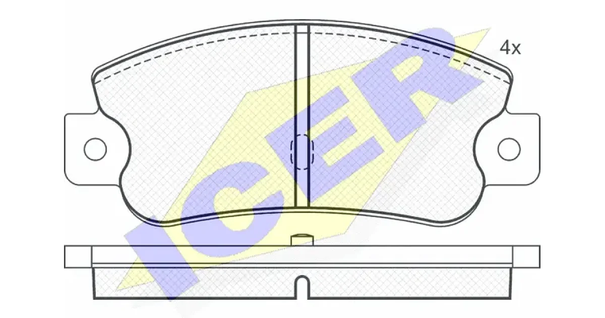 180490 - ICER - Комплект тормозных колодок, дисковый тормоз