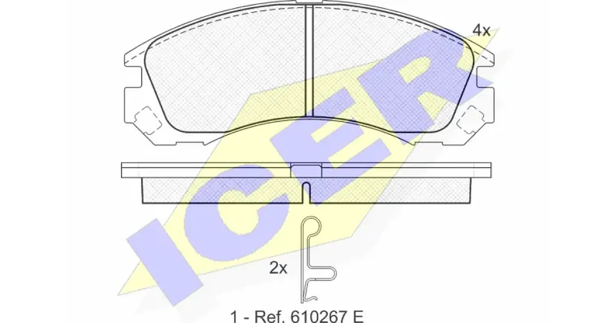 181358 - ICER - Комплект тормозных колодок, дисковый тормоз