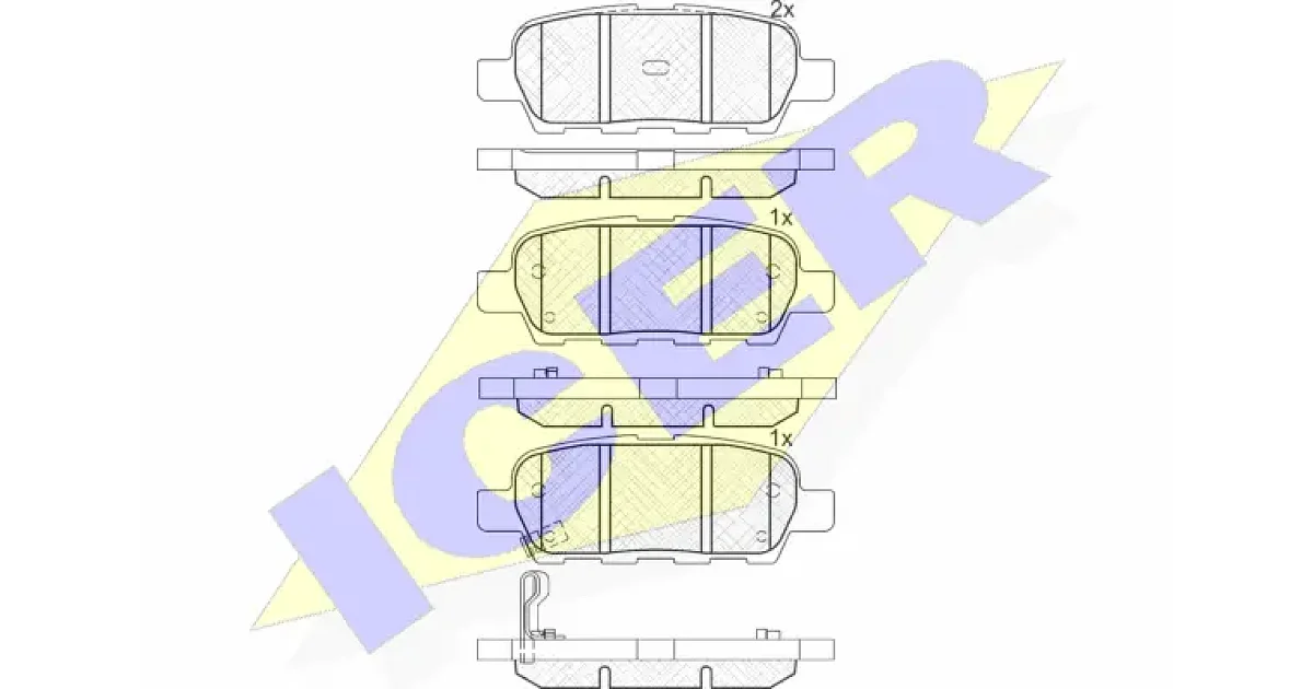 181509 - ICER - Комплект тормозных колодок, дисковый тормоз