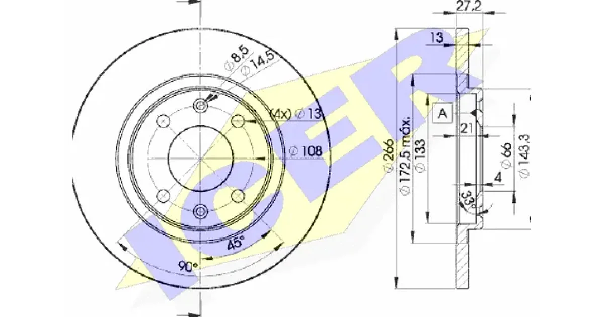 78BD46922 - ICER - Тормозной диск