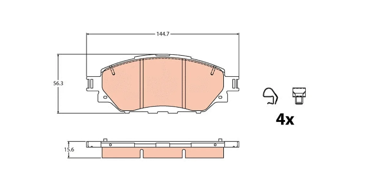 TRW GDB2196, Комплект тормозных колодок, дисковый тормоз