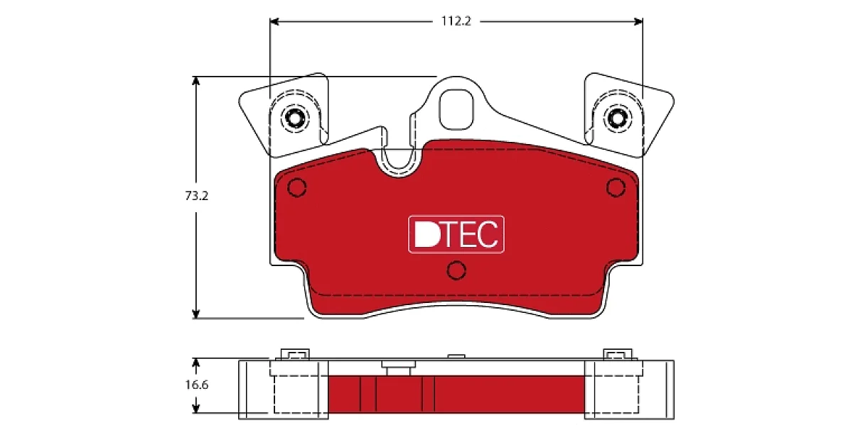 GDB1652DTE - TRW - Комплект тормозных колодок, дисковый тормоз