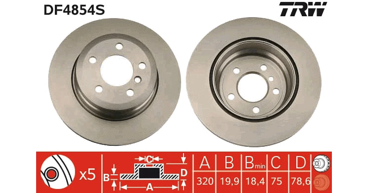 TRW DF4854S, Тормозной диск