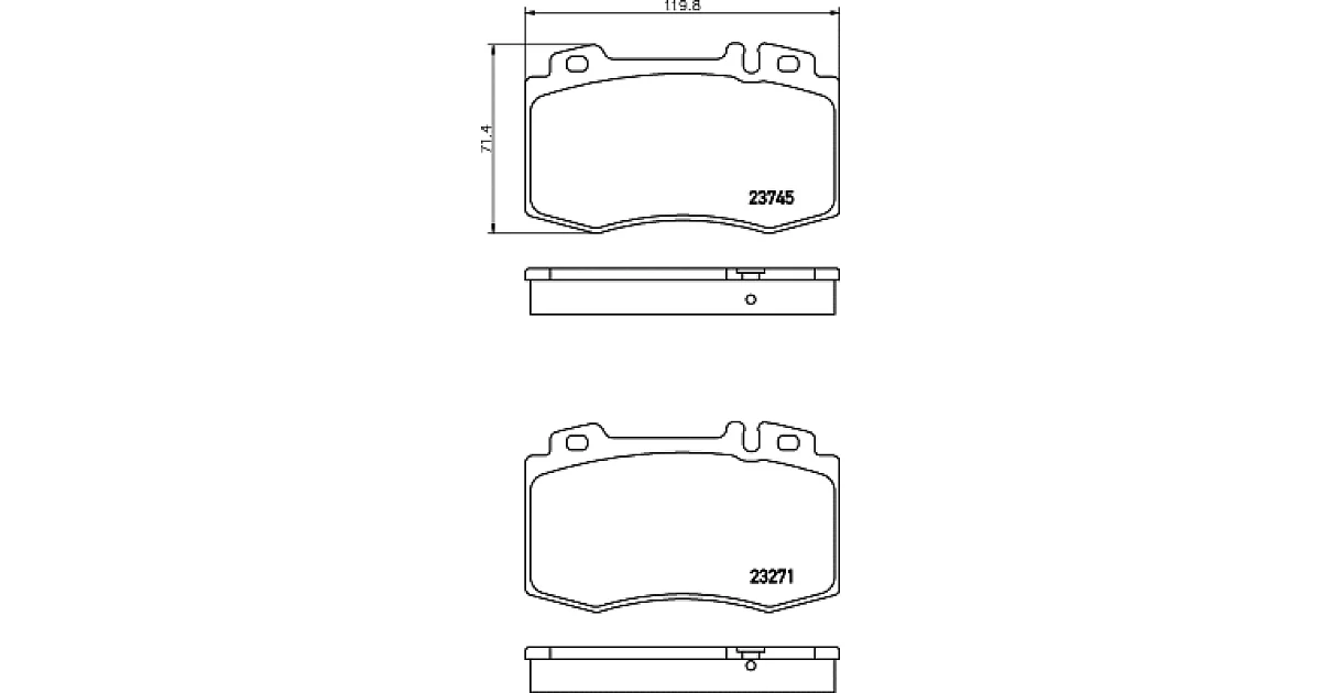 8DB355010101 - HELLA - Комплект тормозных колодок, дисковый тормоз