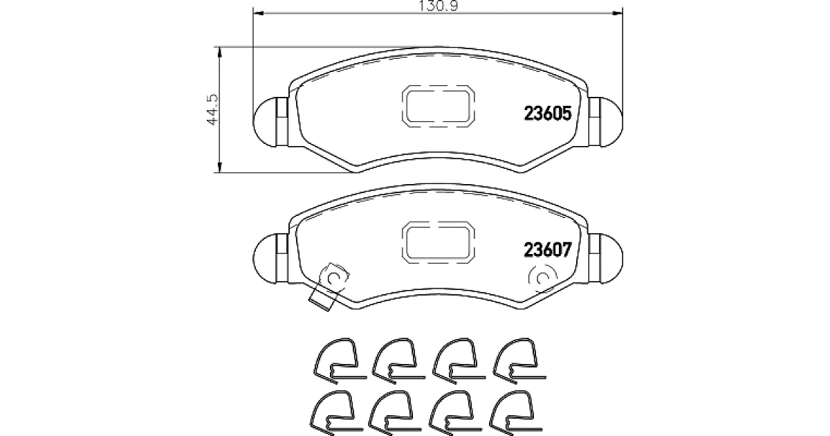 8DB355011691 - HELLA - Комплект тормозных колодок, дисковый тормоз
