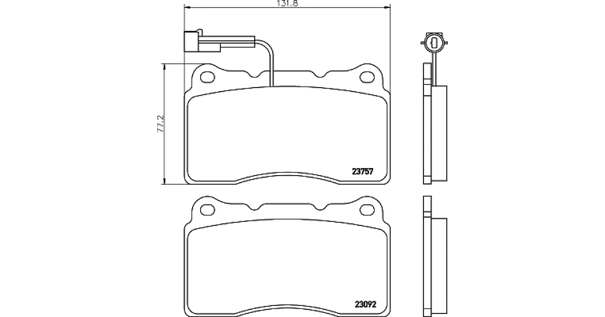 8DB355014731 - HELLA - Комплект тормозных колодок, дисковый тормоз