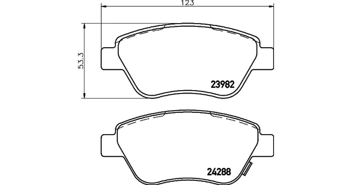 8DB355012831 - HELLA - Комплект тормозных колодок, дисковый тормоз