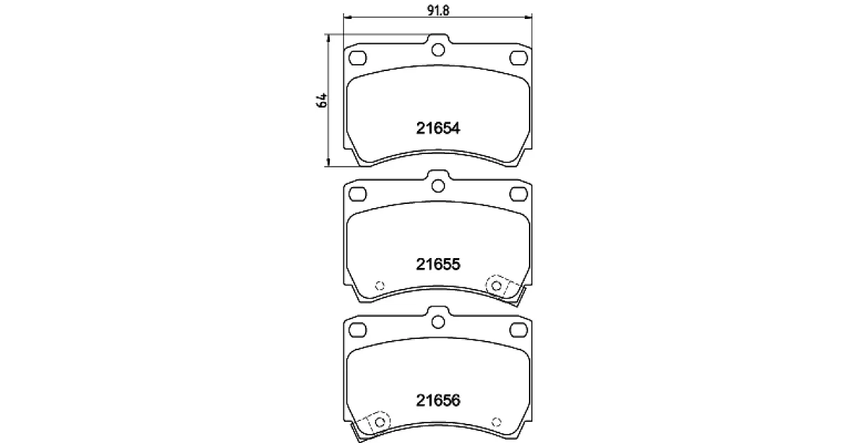 8DB355016431 - HELLA - Комплект тормозных колодок, дисковый тормоз