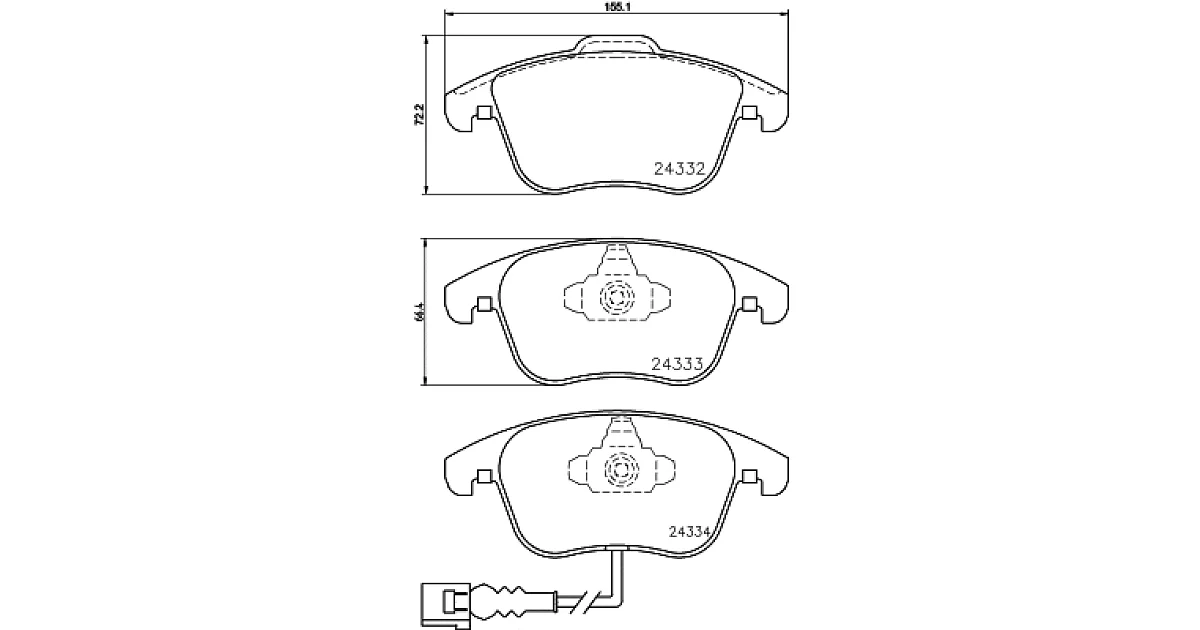 8DB355014031 - HELLA - Комплект тормозных колодок, дисковый тормоз