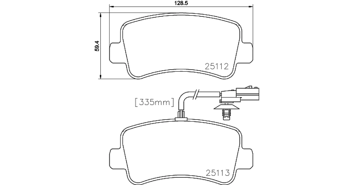 8DB355015301 - HELLA - Комплект тормозных колодок, дисковый тормоз