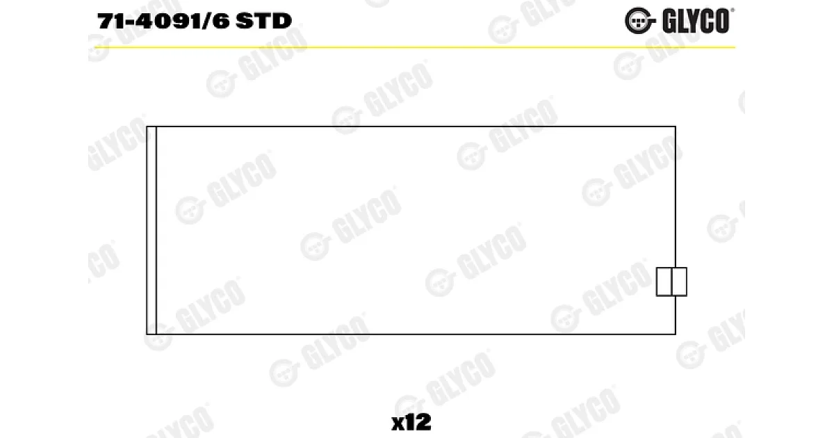 7140916STD - GLYCO - Шатунный подшипник