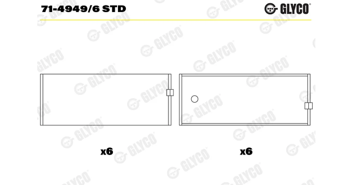 7149496STD - GLYCO - Шатунный подшипник