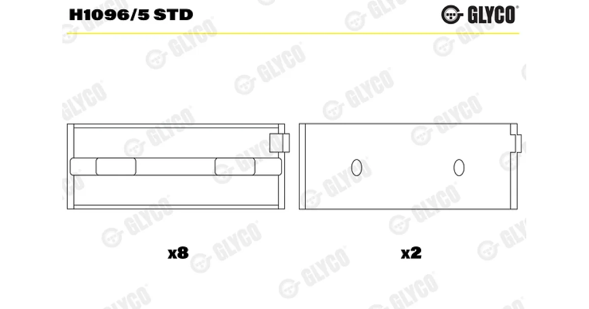 H10965STD - GLYCO - Подшипник коленвала
