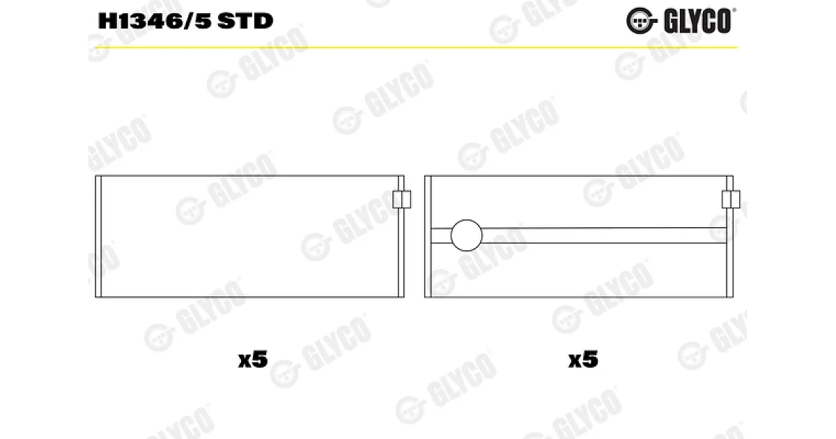 H13465STD - GLYCO - Подшипник коленвала