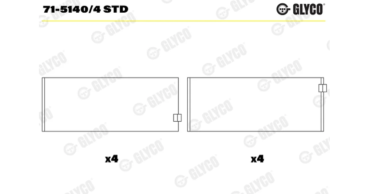 7151404STD - GLYCO - Шатунный подшипник