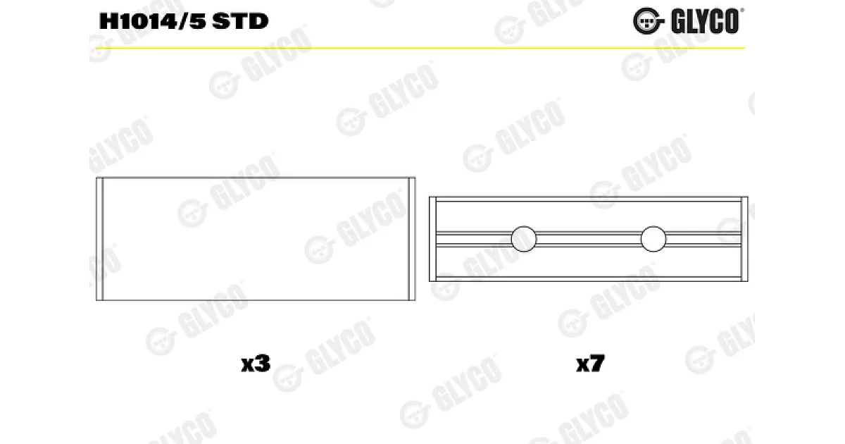 GLYCO H1014/5 STD (H10145STD), Подшипник коленвала