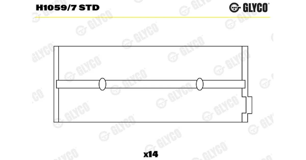 H10597STD - GLYCO - Подшипник коленвала
