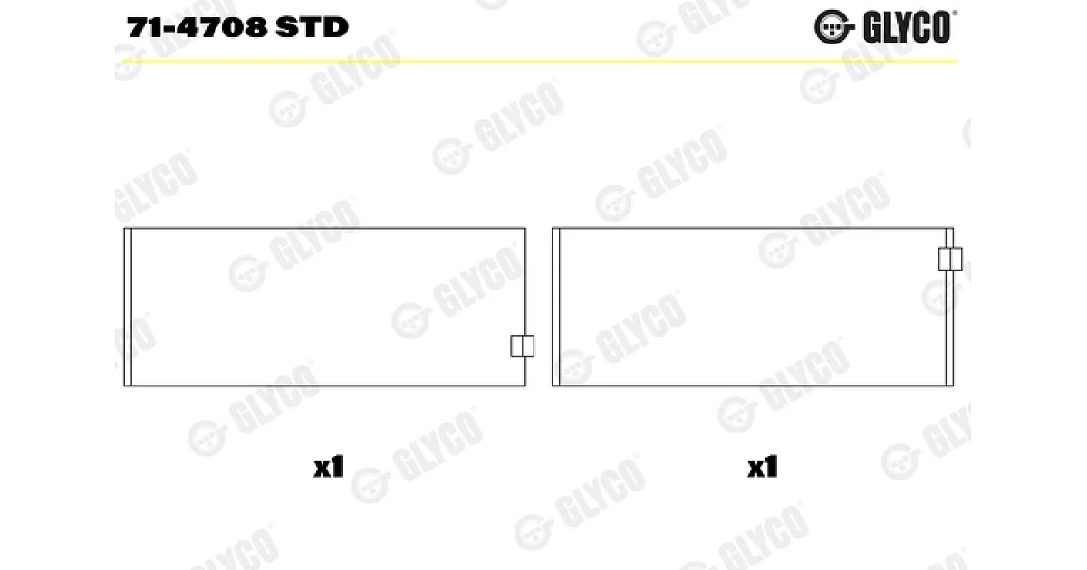 GLYCO 71-4708 STD, Шатунный подшипник
