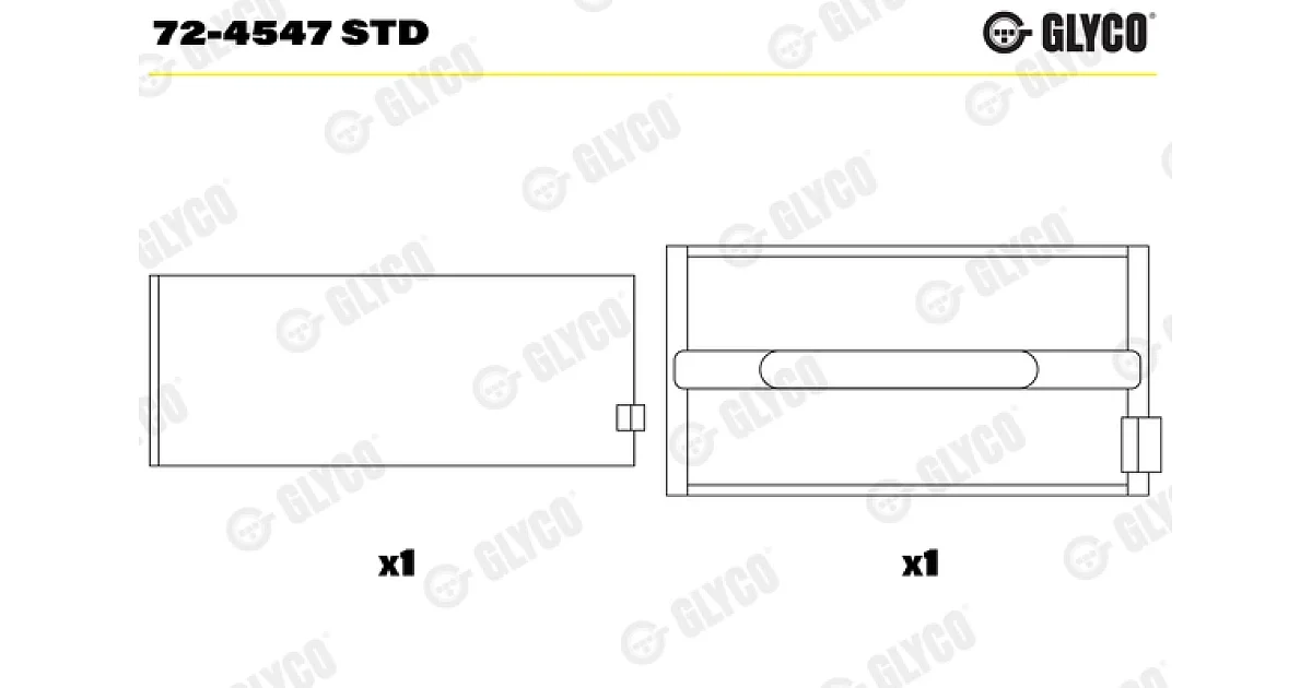 GLYCO 72-4547 STD (724547STD), Подшипник коленвала