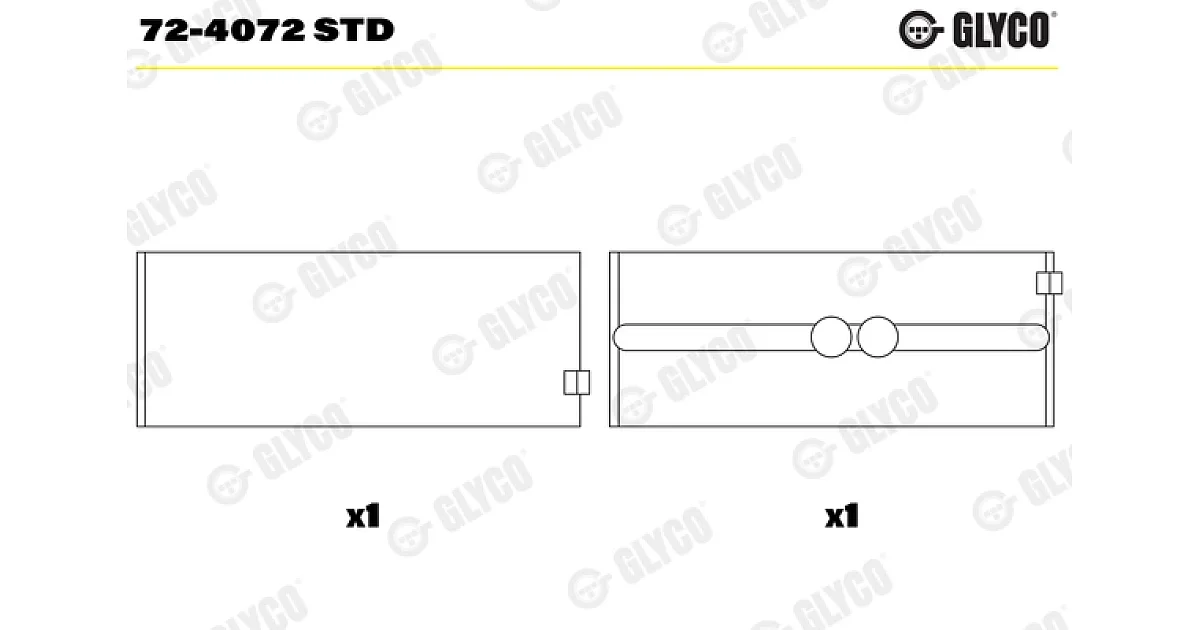 GLYCO 72-4072 STD, Подшипник коленвала