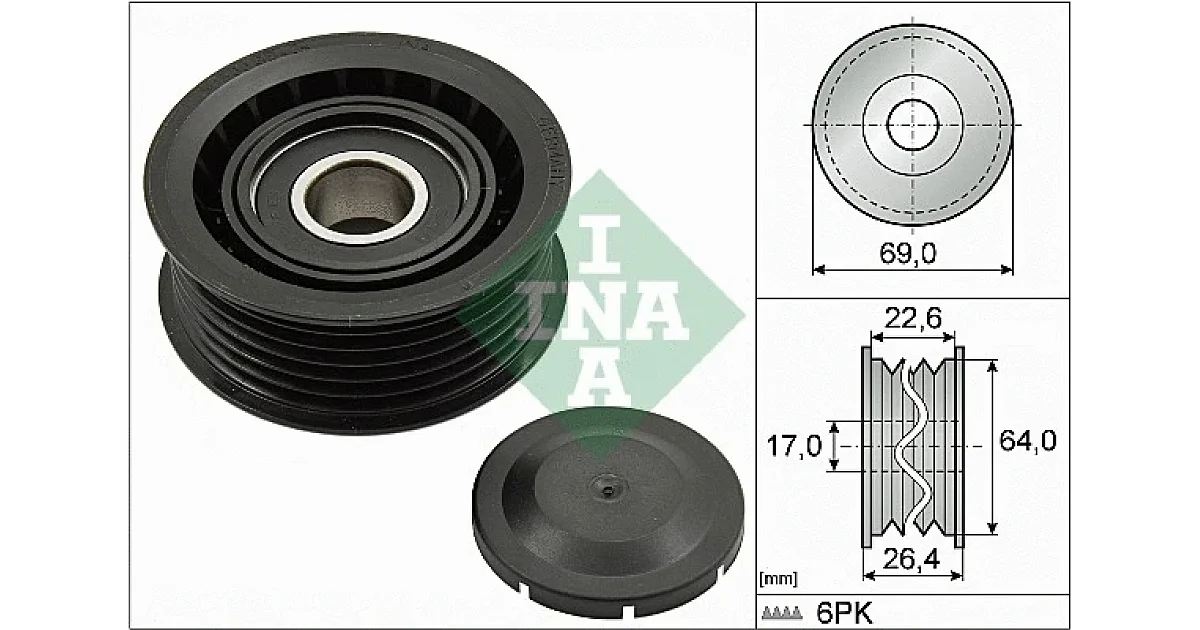 SCHAEFFLER 532016010, Паразитный / ведущий ролик, поликлиновой ремень