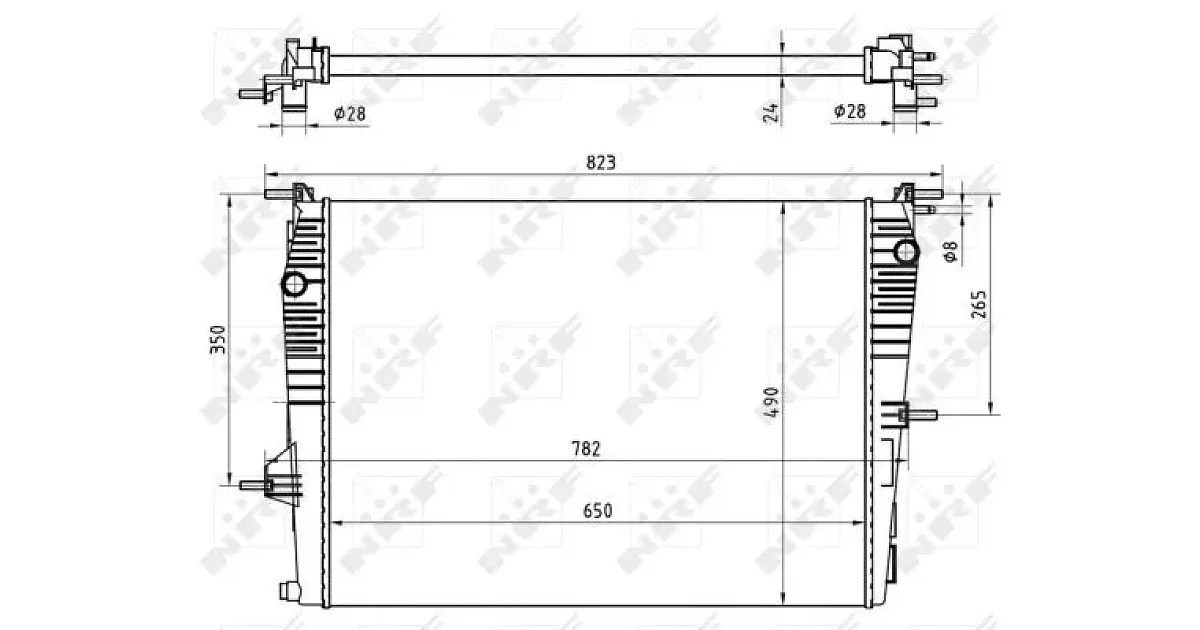 NRF 53965, Радиатор, охлаждение двигателя