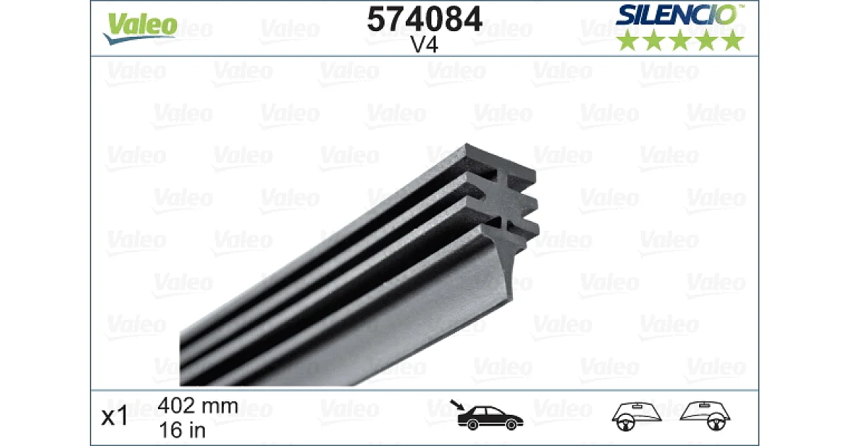 574084 - VALEO - Резинка стеклоочистителя