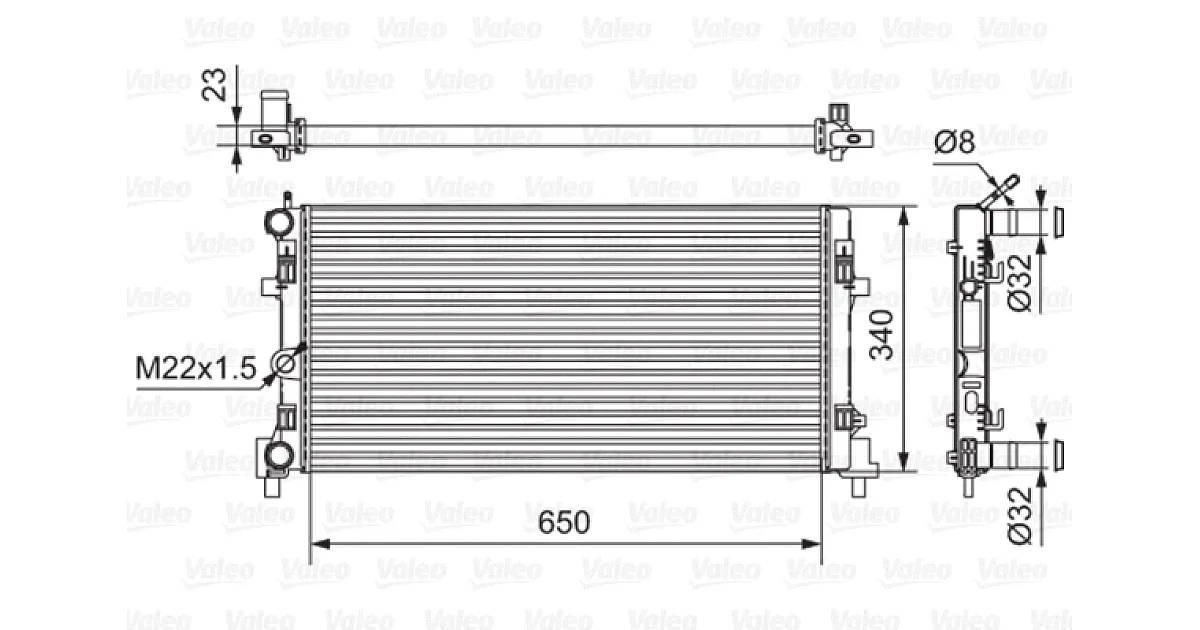 VALEO 701522, Радиатор, охлаждение двигателя
