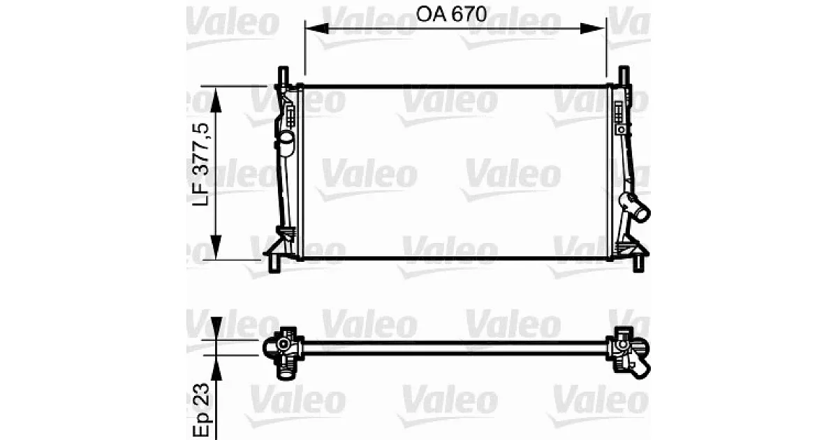 734320 - VALEO - Радиатор, охлаждение двигателя