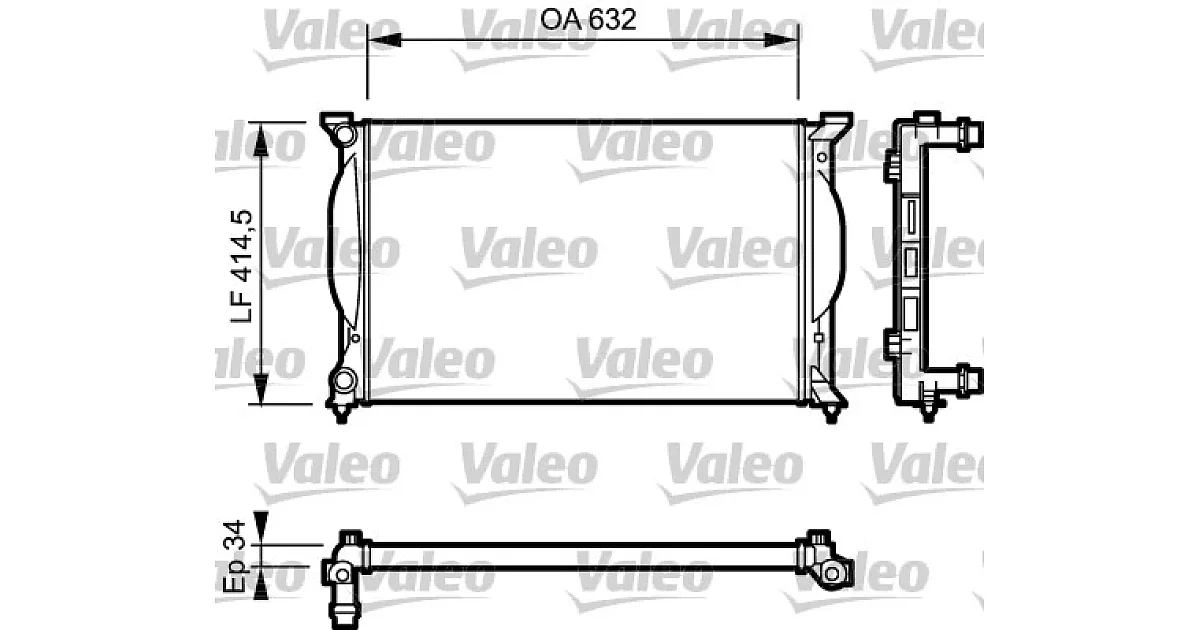 VALEO 732963, Радиатор, охлаждение двигателя