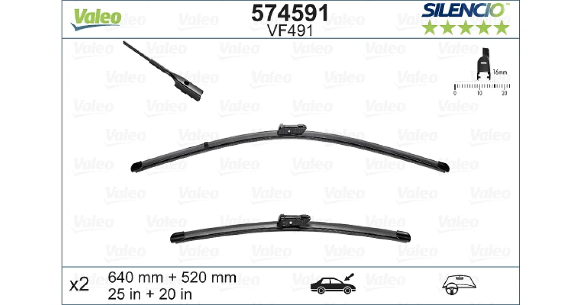 VALEO 574591, Щетка стеклоочистителя