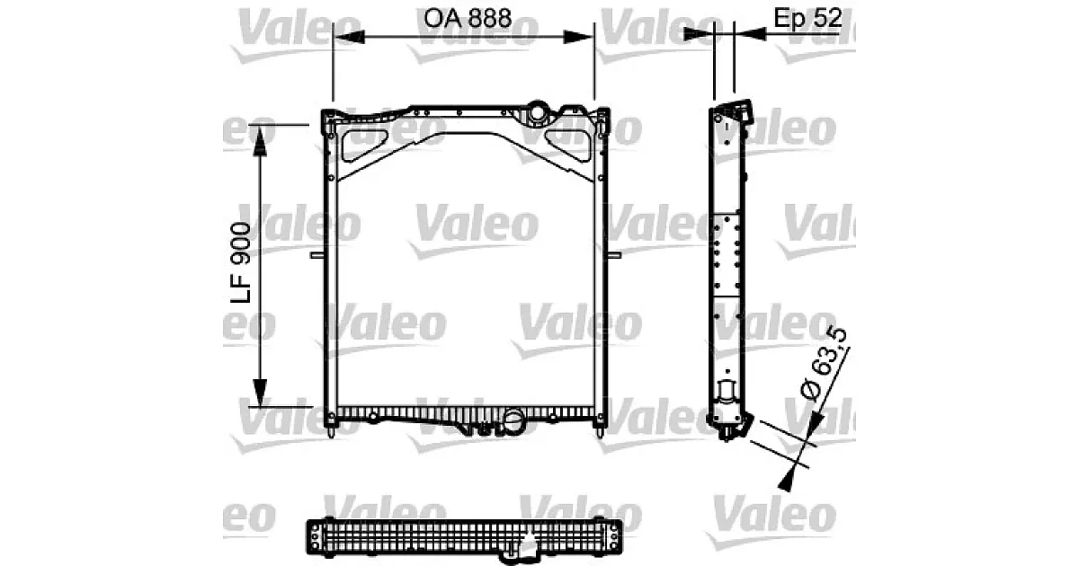 734300 - VALEO - Радиатор, охлаждение двигателя