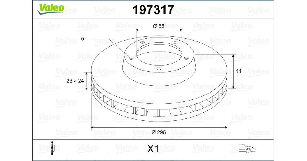 197317 - VALEO - Тормозной диск
