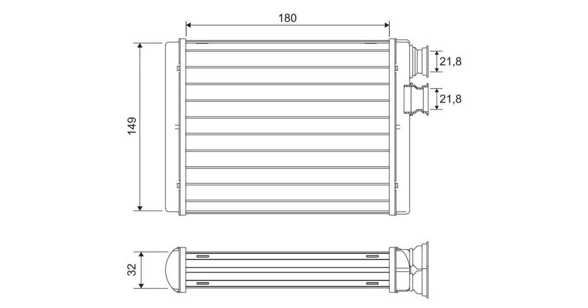 VALEO 811596, Теплообменник, отопление салона