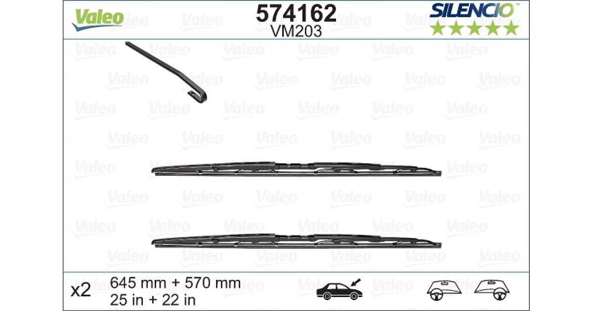 VALEO 574162, Щетка стеклоочистителя