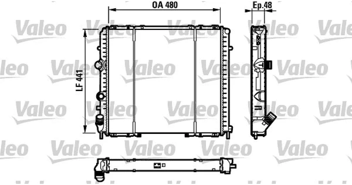 732072 - VALEO - Радиатор, охлаждение двигателя