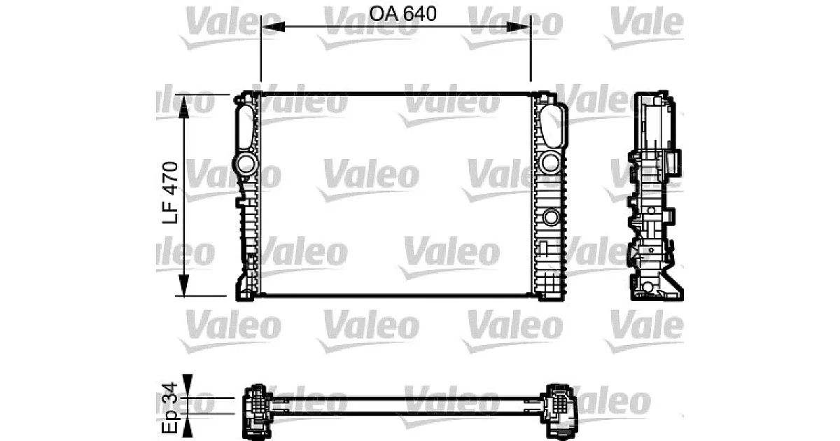 VALEO 732849, Радиатор, охлаждение двигателя