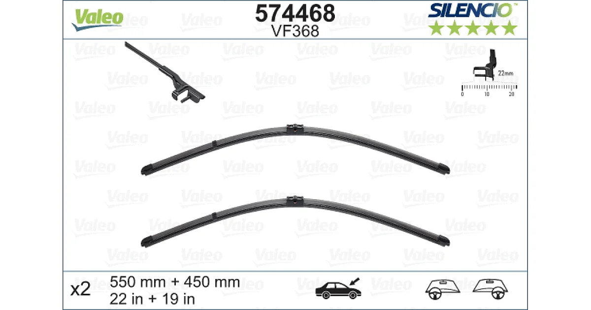 574468 - VALEO - Щетка стеклоочистителя