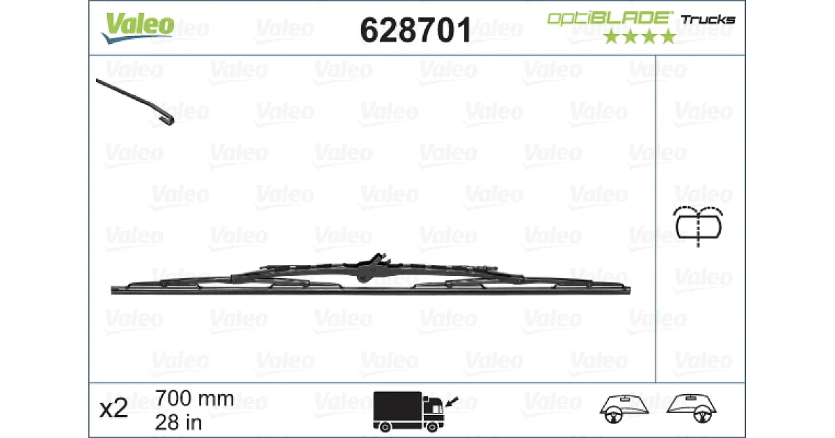 628701 - VALEO - Щетка стеклоочистителя